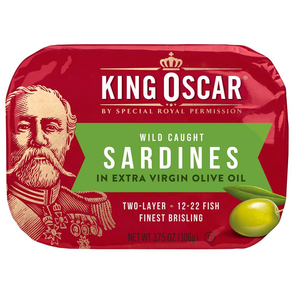 King Oscar Two Layer Sardines in Extra Virgin Olive Oil (3.8 oz)