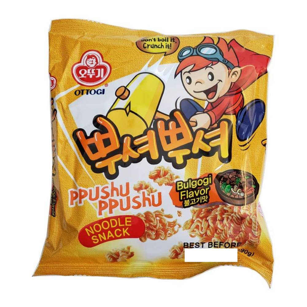 Ottogi Ppushu Ppushu Bulgogi Flavor Noodle Snack (3.2 oz)