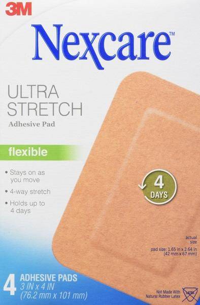 Nexcare 3m Ultra Stretch Adhesive Pads (4 units)