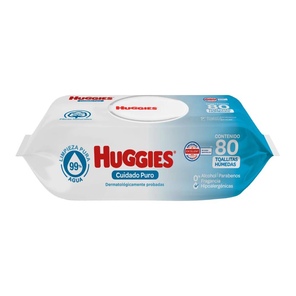 Huggies · Toallitas húmedas cuidado puro (80 un)