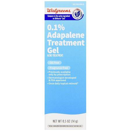 Walgreens 0.1% Oil Free Fragrance Free Adapalene Treatment Gel