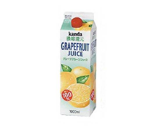 43534：神田 グレープフルーツジュース（果汁100％） 1Lパック / Kanda 100% Grape Fruits Juice(Carton)