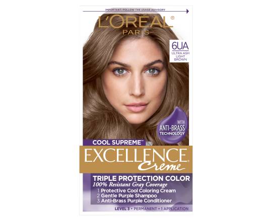L'Oréal Paris Excellence Permanent Hair Color, Ultra Ash Light Brown