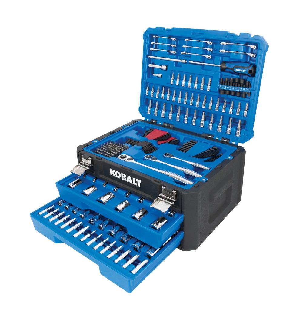 Kobalt 277-Piece Standard (SAE) and Metric Polished Chrome Mechanics Tool Set with Hard Case | 52321