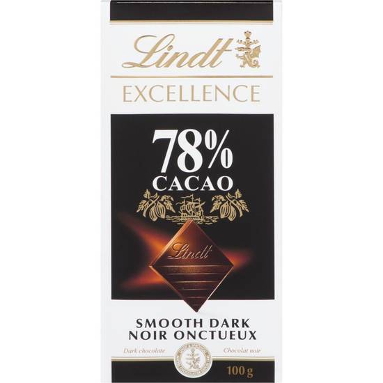 Lindt Excellence Dark Chocolate Rich Dark 78% Cacao (100 g)