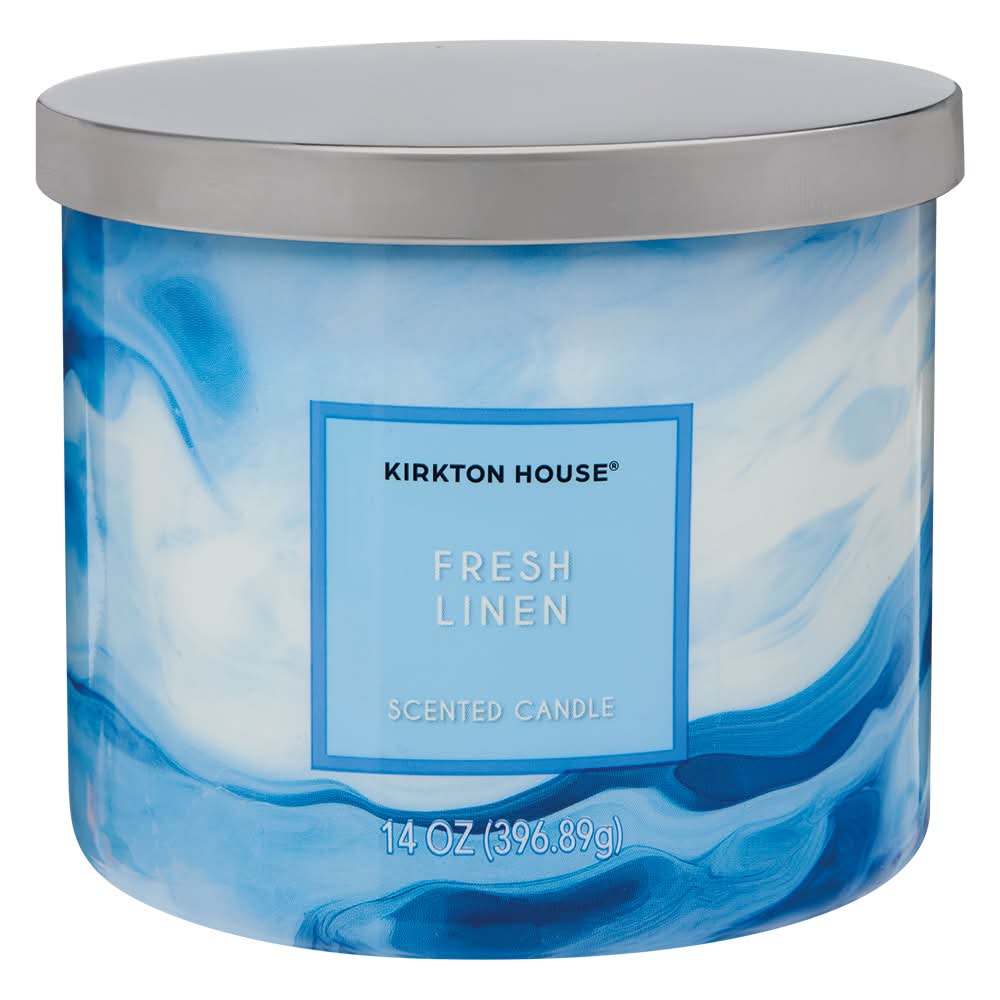 KIRKTON HOUSE 3 Wick Candle, Fresh Linen (14 oz)