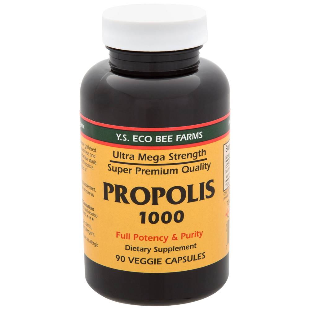 Propolis 1000 - Ultra Mega Strength - Full Potency & Purity (90 Vegetarian Capsules)