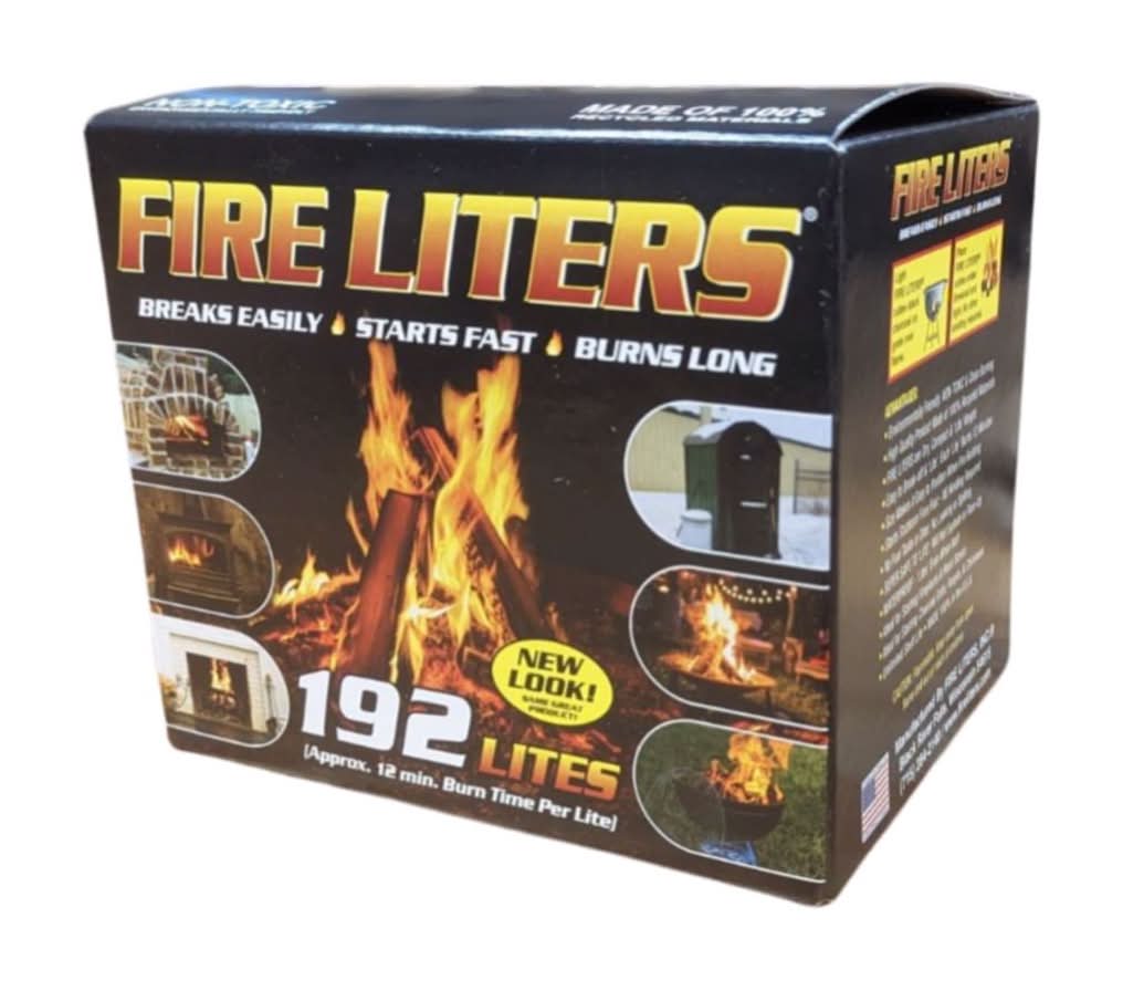 Fire Liters Wood Fiber Firestarter Log 12 Min 192 Pk