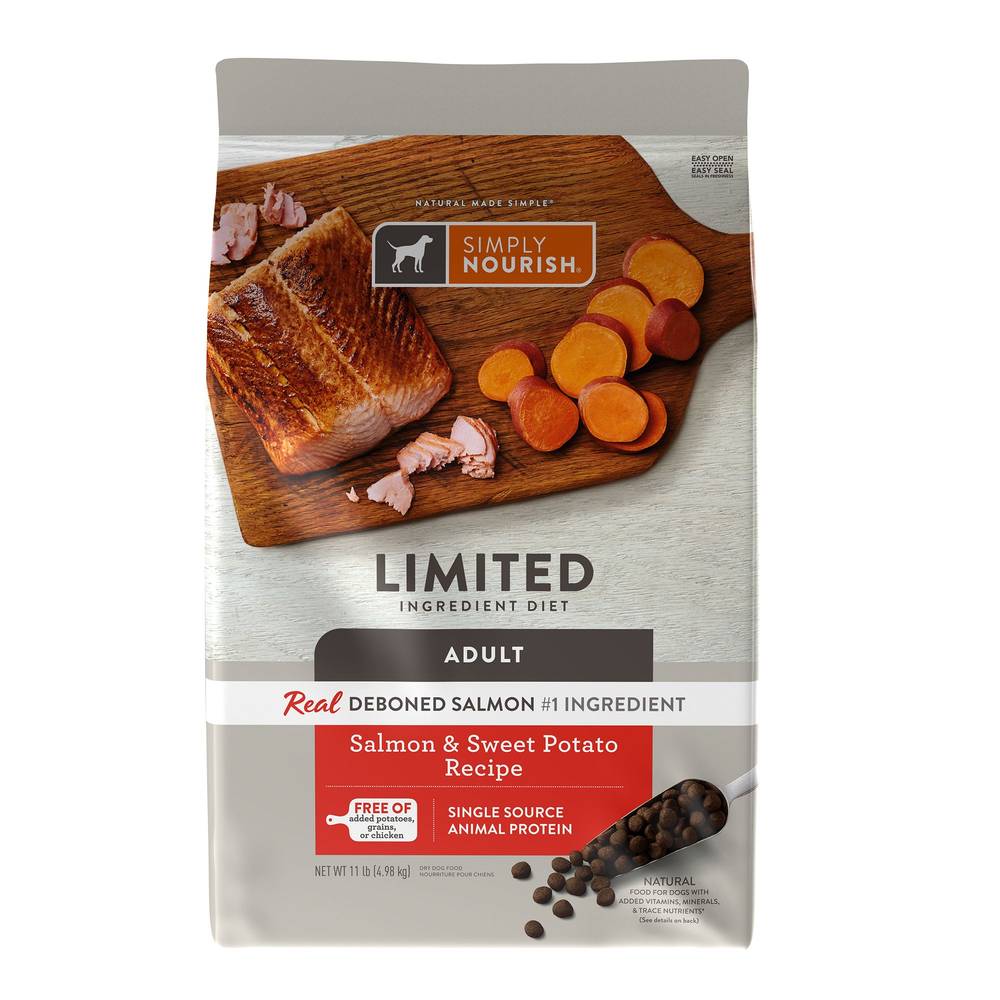 Simply Nourish Limited Ingredient Diet Adult Dry Dog Food (salmon & sweet potato)