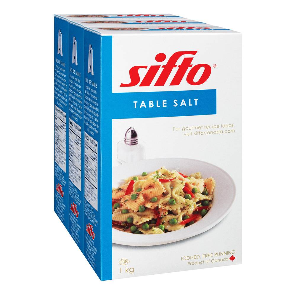 Sifto Table Salt, 3 X 1 Kg