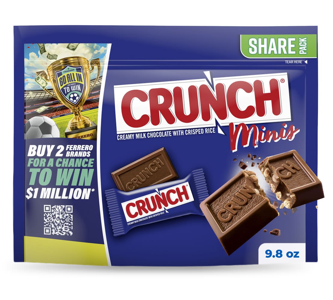 Crunch Minis Creamy Milk Chocolate With Crisped Rice Share pack (9.8 oz)