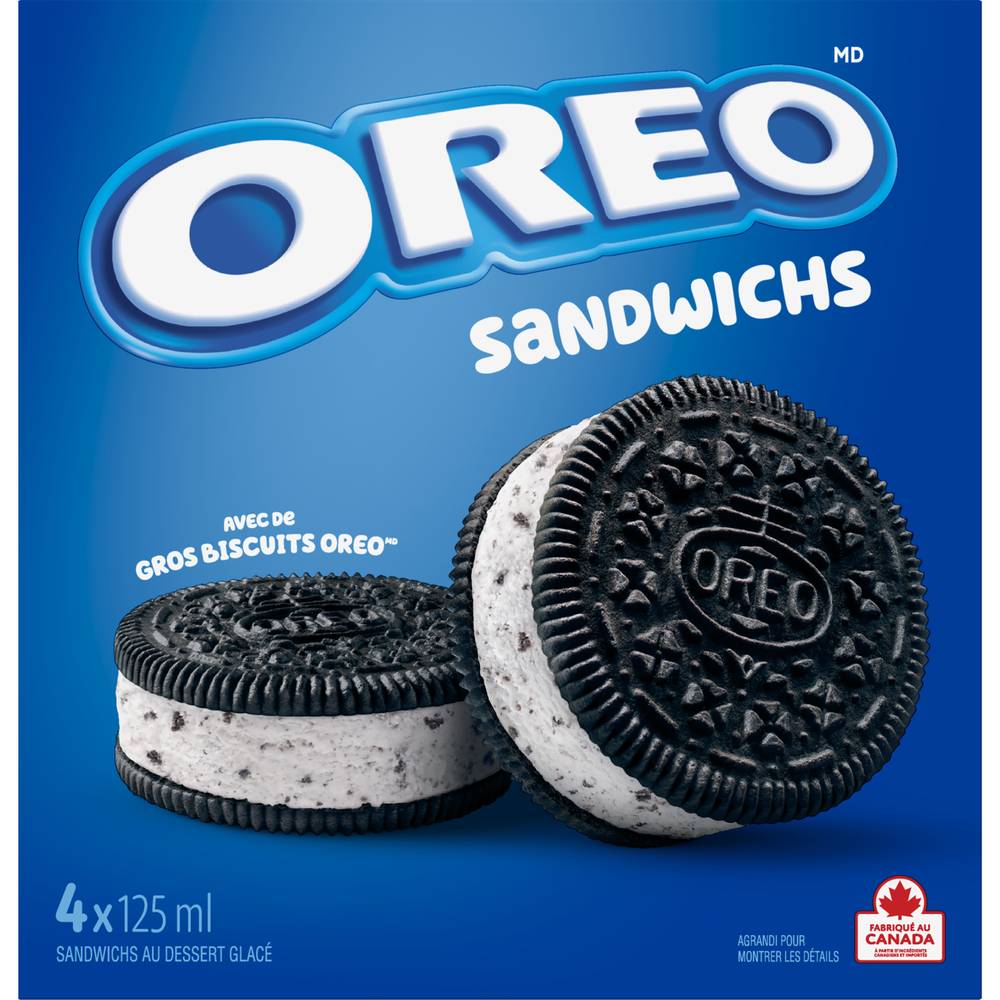 Oreo Ice Cream Sandwiches (4 x 125 ml)