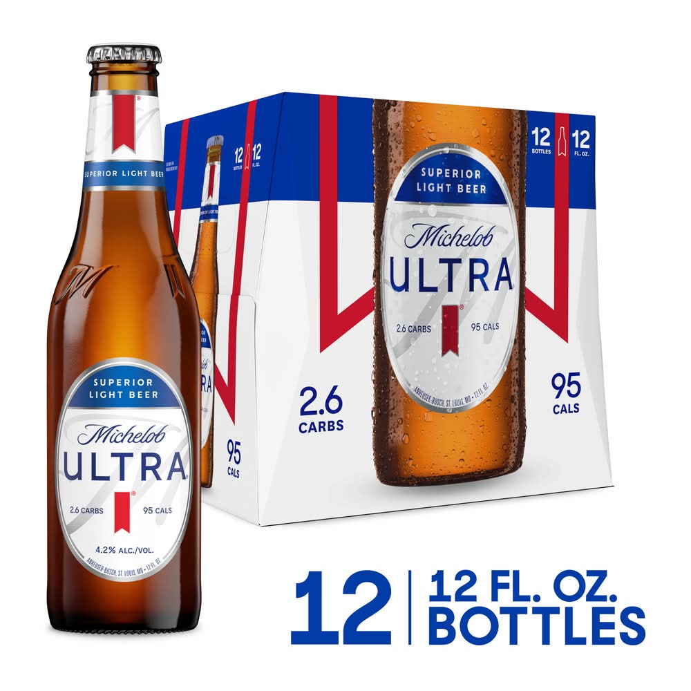 Michelob Ultra Superior Light American Lager Beer (12 x 12 fl oz)