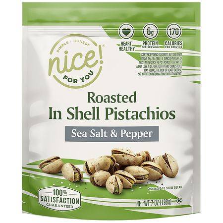 Nice! Roasted in Shell Pistachios (sea salt & pepper)