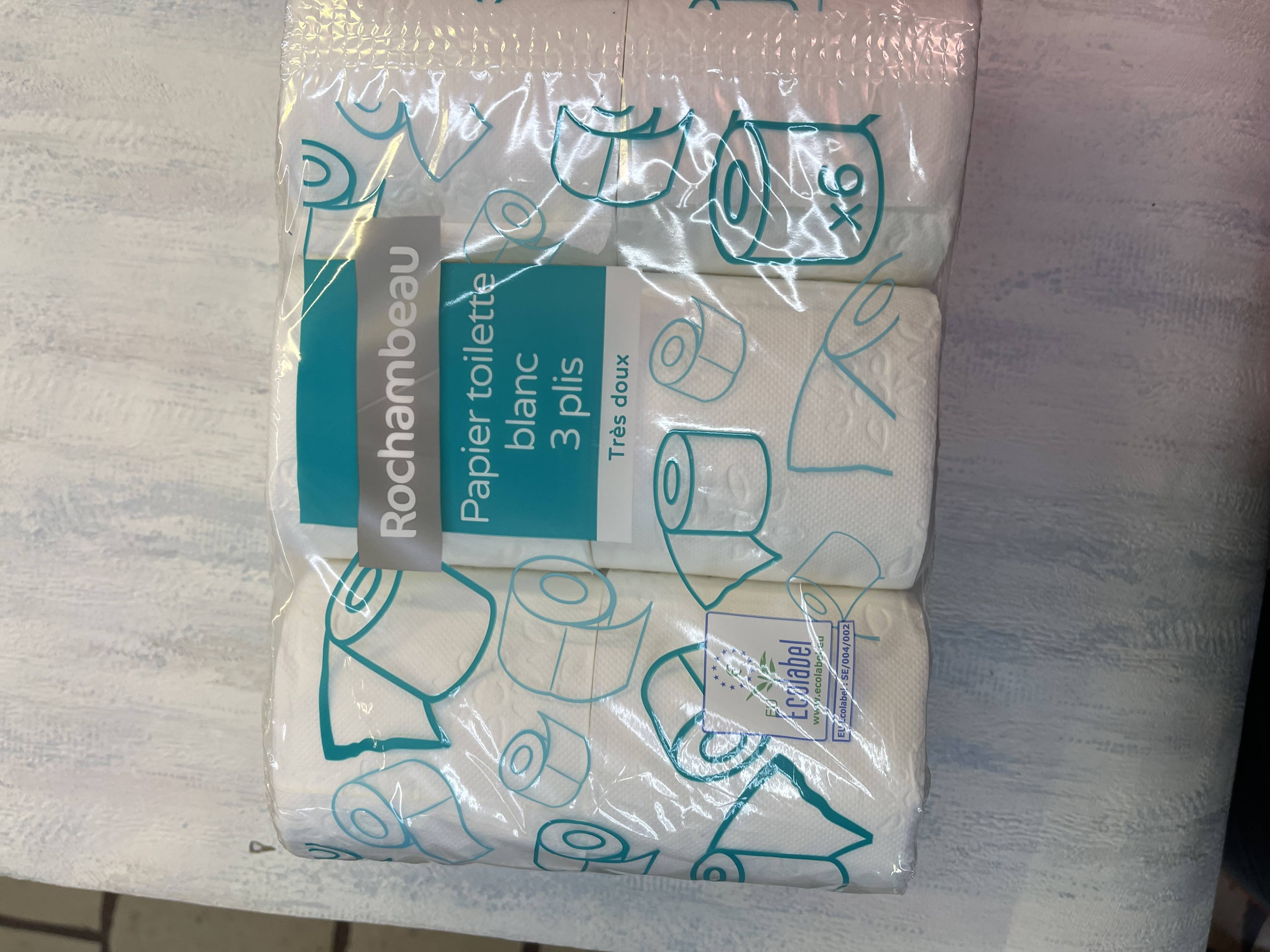 papier toilette blanc x6