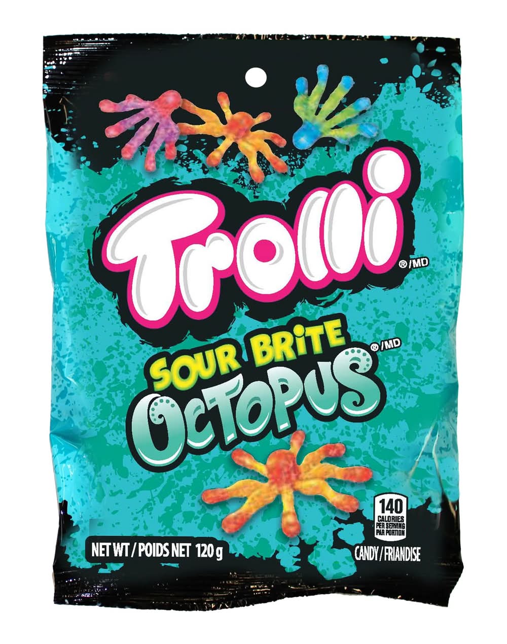 Trolli Sour Brite Octopus Gummy Candy (120 g)