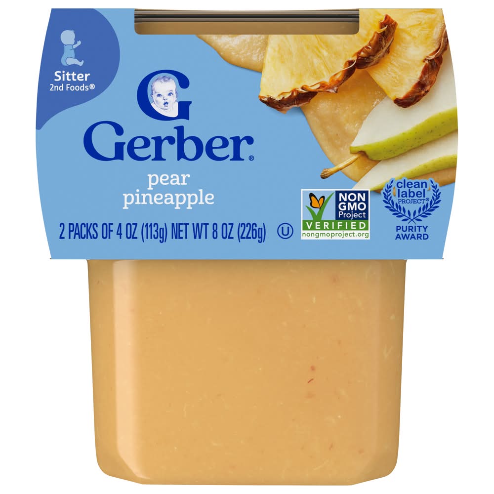 Gerber 2Nd Foods Sitter Pear Pineapple Baby Food