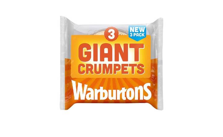 Warburtons Giant Crumpets 3's (401582) 