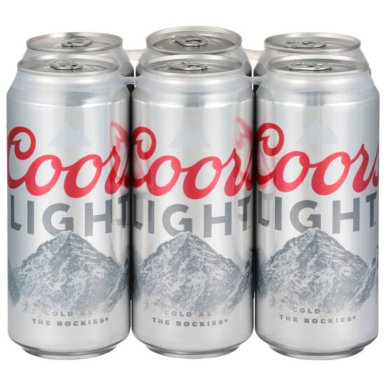 Coors Light Lager Beer (6 ct, 16 fl oz)