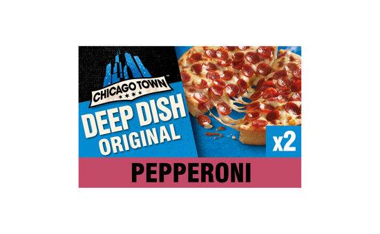 Frozen Chicago Town Fully Loaded Deep Dish Pepperoni Pizzas 2x155g