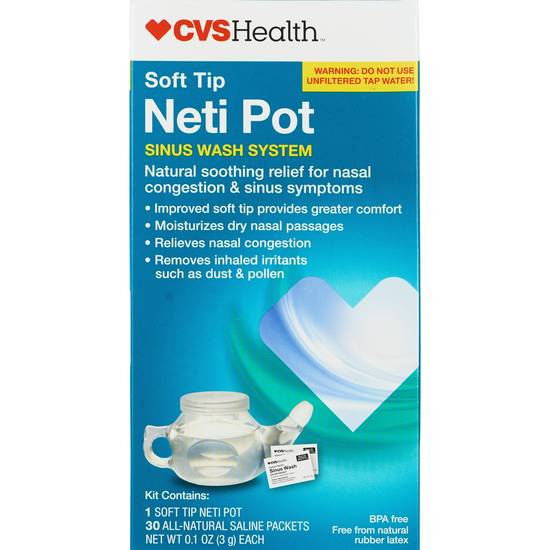 CVS Health Soft Tip Neti Pot Sinus Wash System
