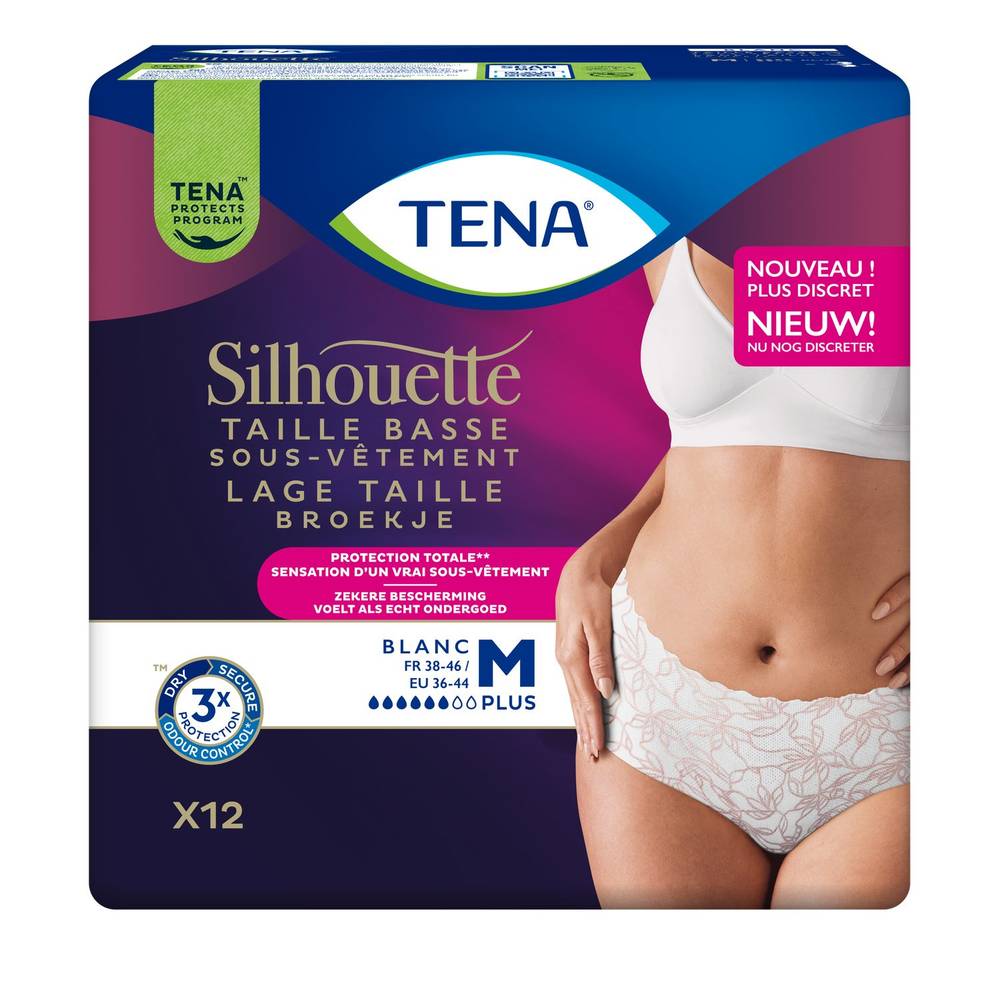 Tena - Culotte silhouette taille basse, female, M, blanc (12)