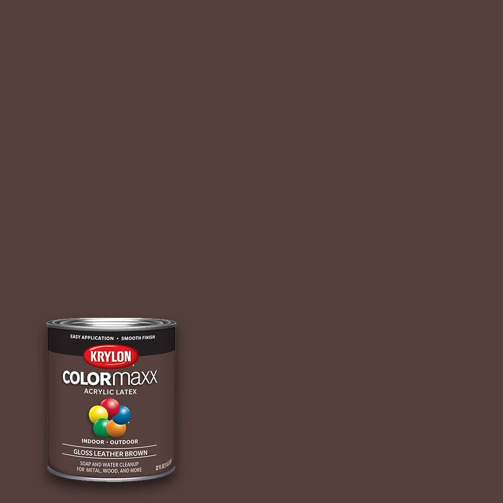 Krylon Leather Brown Acrylic Paint (1-quart) | K05622007