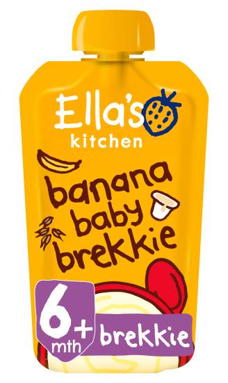 Ella's Kitchen Banana, Organic Baby Brekkie Pouch 6+ Months (100g)
