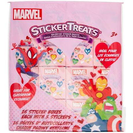 Avengers Sticker Treats, Valentine'S Day, 16 Count