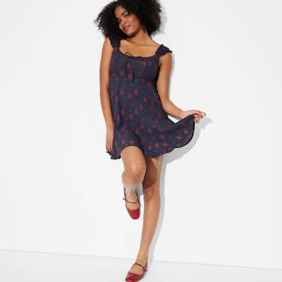 Wild Fable Cap Sleeve Mini Fit and Flare Dress Delivery Near Me | Order  Online | Uber Eats