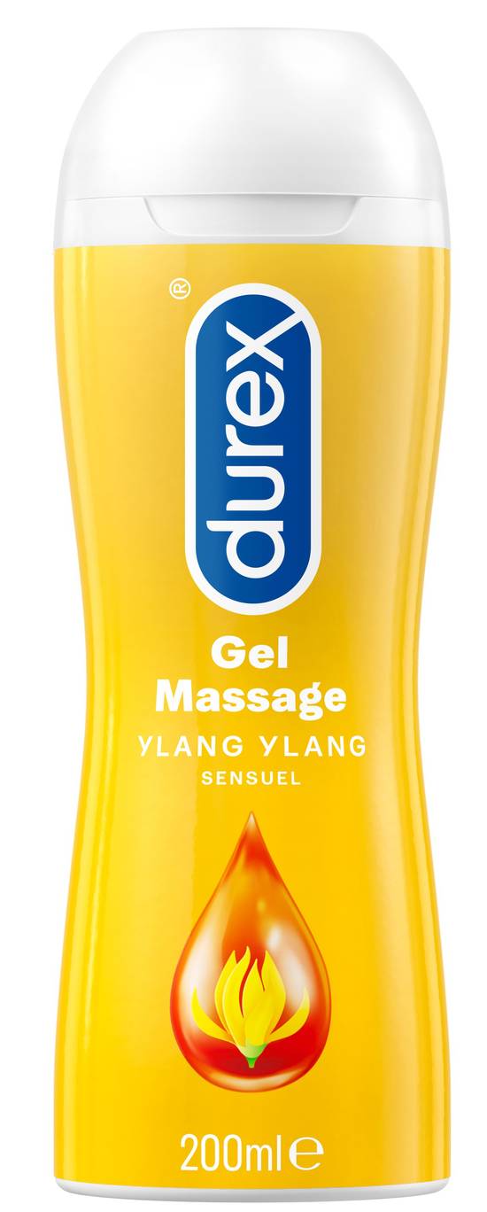 Durex - -Gel de massage sensuel lubrifiant intime sensuel 2 en 1