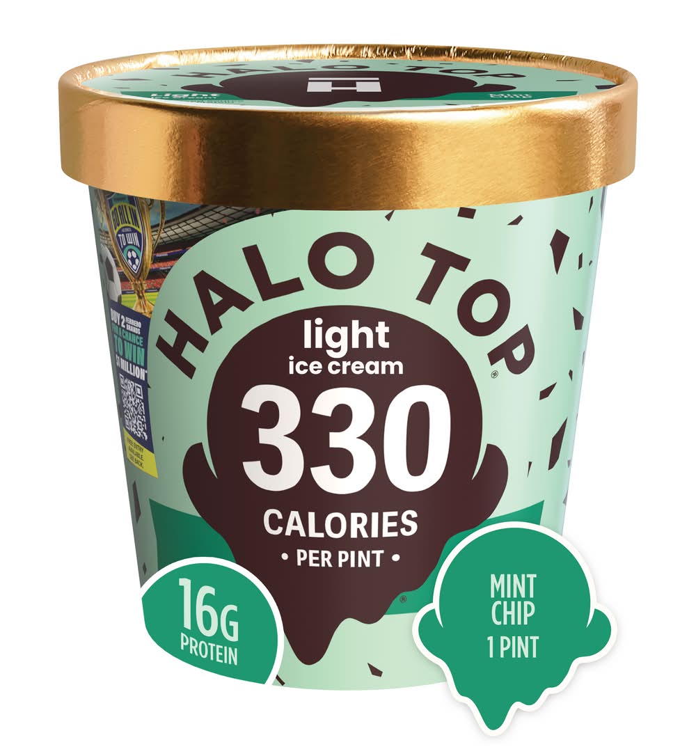 Halo Top Light Ice Cream, Mint Chip (1 pint)