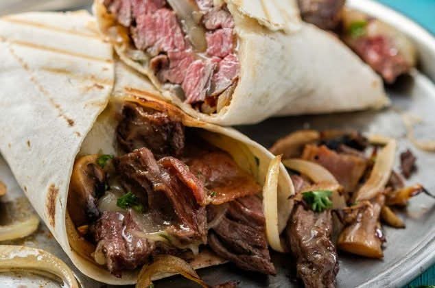 Burrito Asada con Hongos