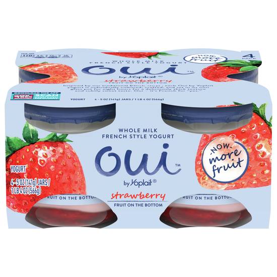 Yoplait Oui Strawberry French Style Yogurt (4 ct)