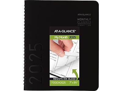 AT-A-GLANCE 2025 Contemporary Monthly Planner, Black