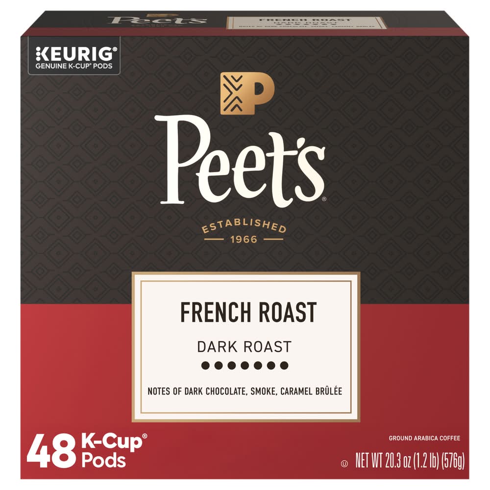 Peet's Coffee French Dark Roast Coffee K-Cup Pods (1.27 lbs, 48 ct)