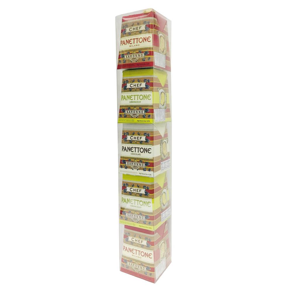 Chef Mini Panettone Tower, 5 × 100 G