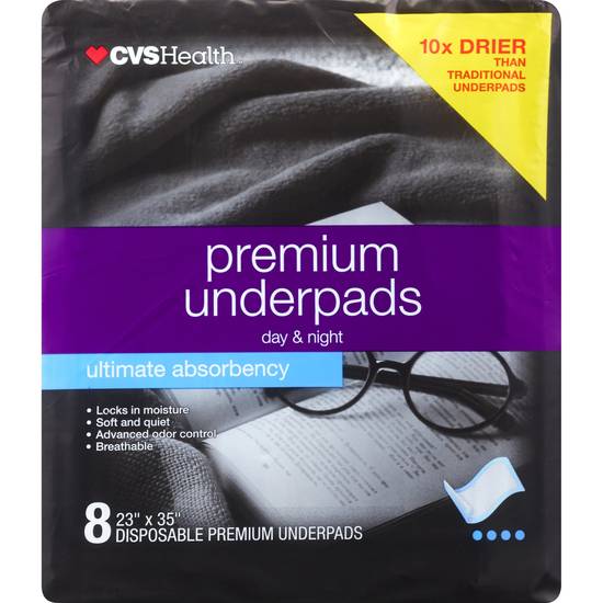 CVS Health Premium Underpads, 8 CT