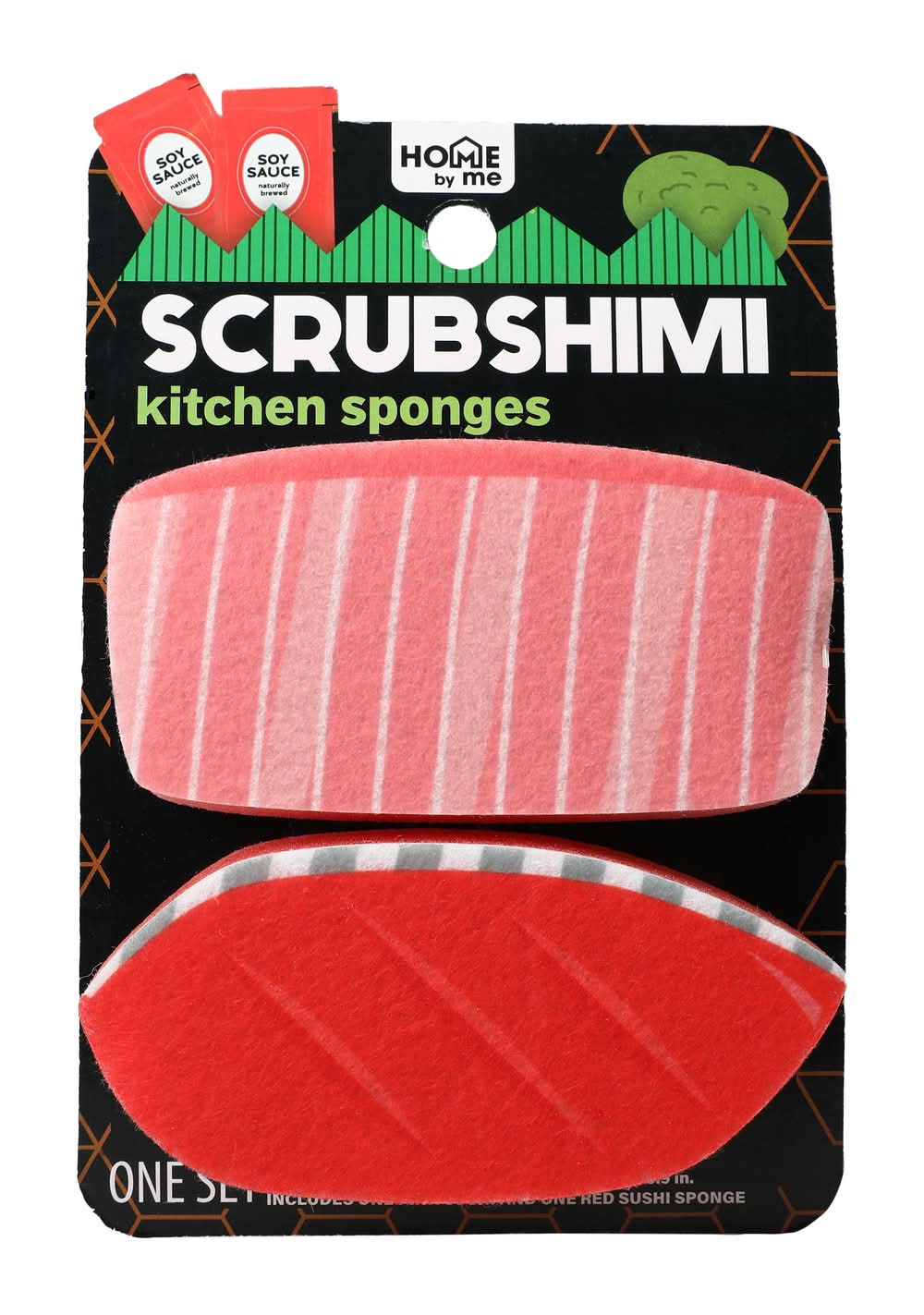 Novelty Kitchen Sponges 2-Pack Black