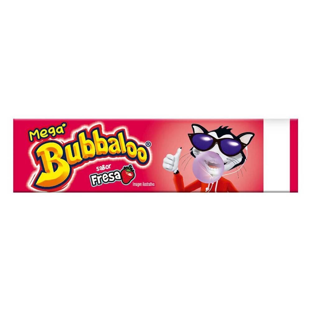 Bubbaloo · Goma de mascar mega sabor fresa (39 g)