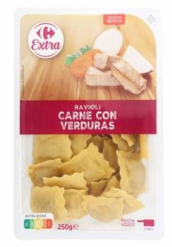 Ravioli de carne con verduras Carrefour Extra 250 g.