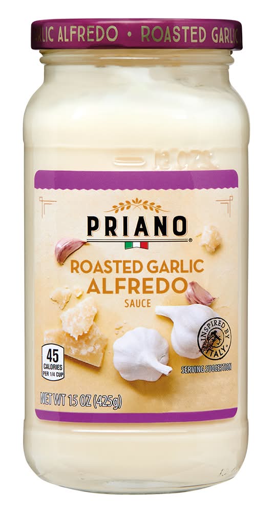 Priano Alfredo Sauce, Roasted Garlic (15 oz)