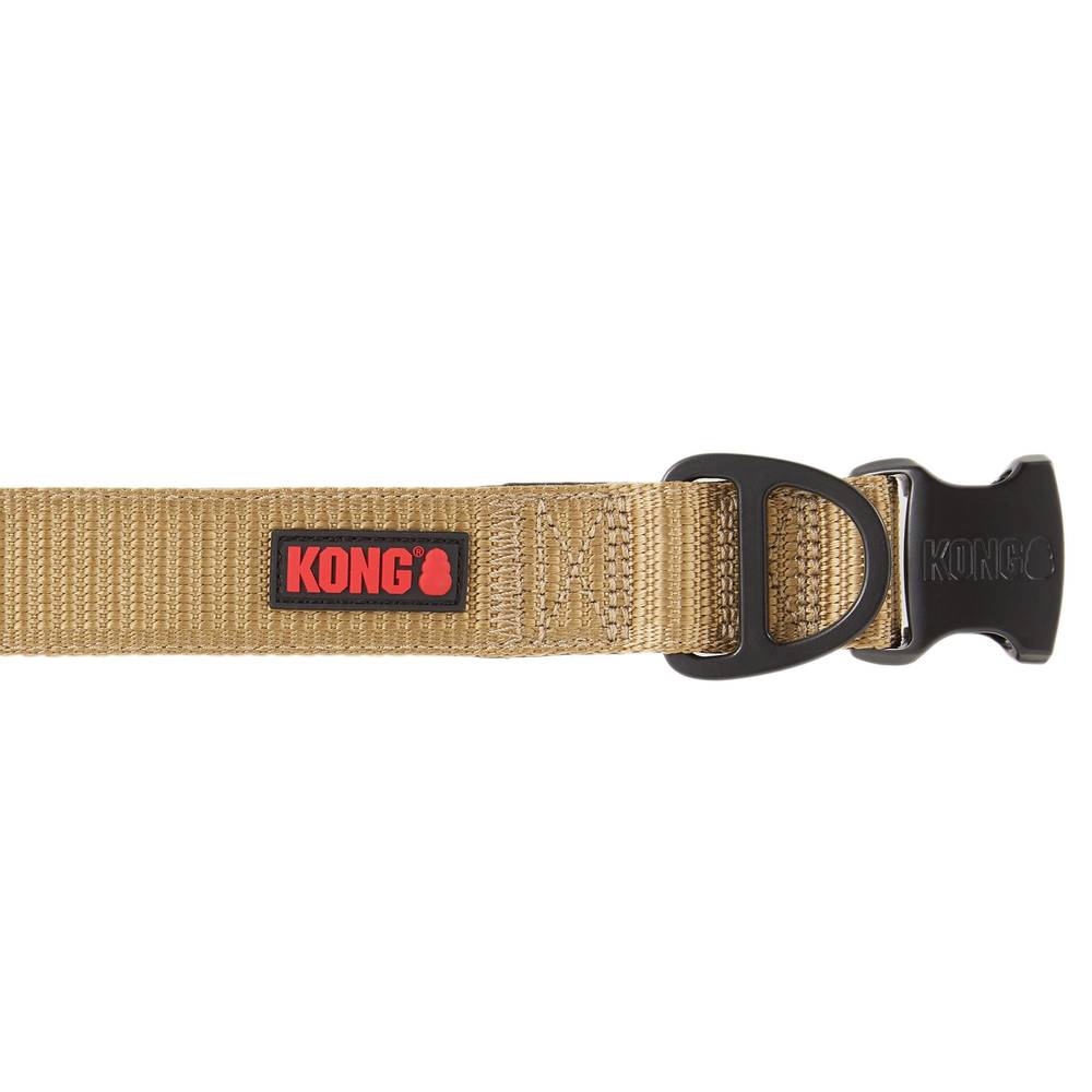KONG® Chew Resistant Dog Collar (Color: Tan, Size: Small)