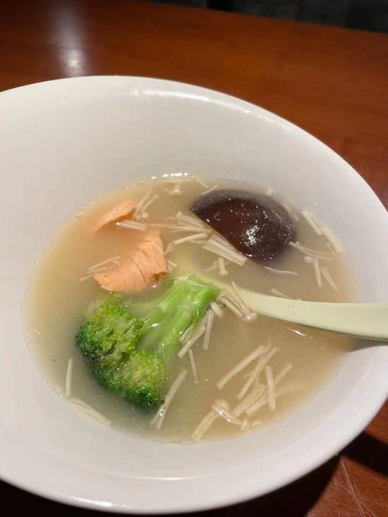 Salmon Mushrooms Soup