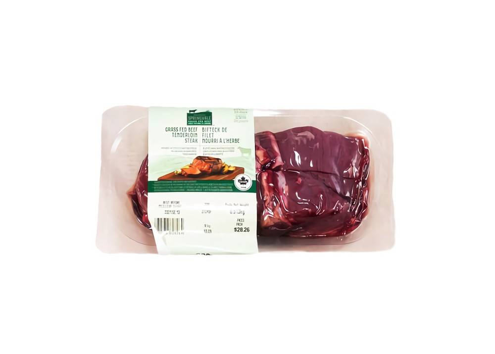 Spring Grove Meat Springvale Grass Fed Beef Tenderloin Steak Delivery Near Me | Order ...