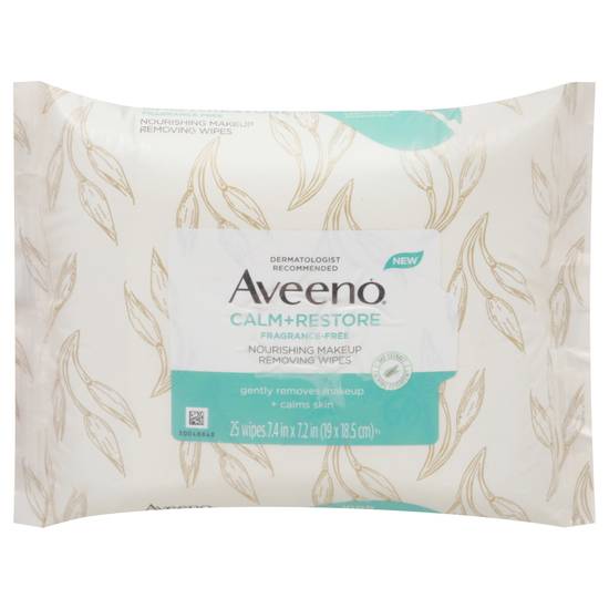 Aveeno Calm + Restore Nourishing Makeup Remover Face Wipes (25 ct)