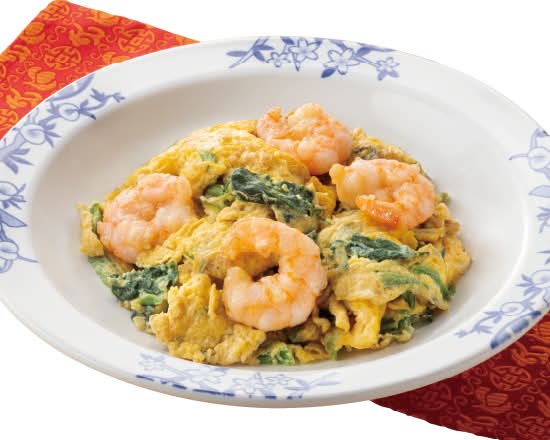 えび玉ほうれん草炒め