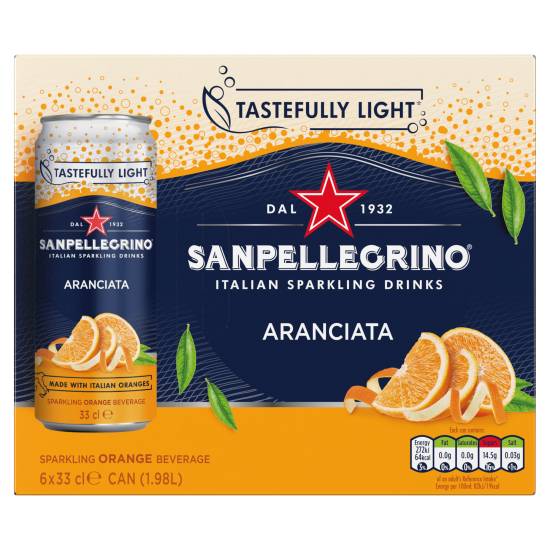 San Pellegrino Orange Sparkling Drinks (6 pack 330 ml)