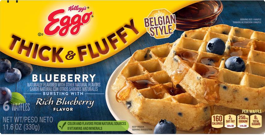 Kellogg's Eggo Thick & Fluffy Blueberry Cobbler Waffles (6 ct)