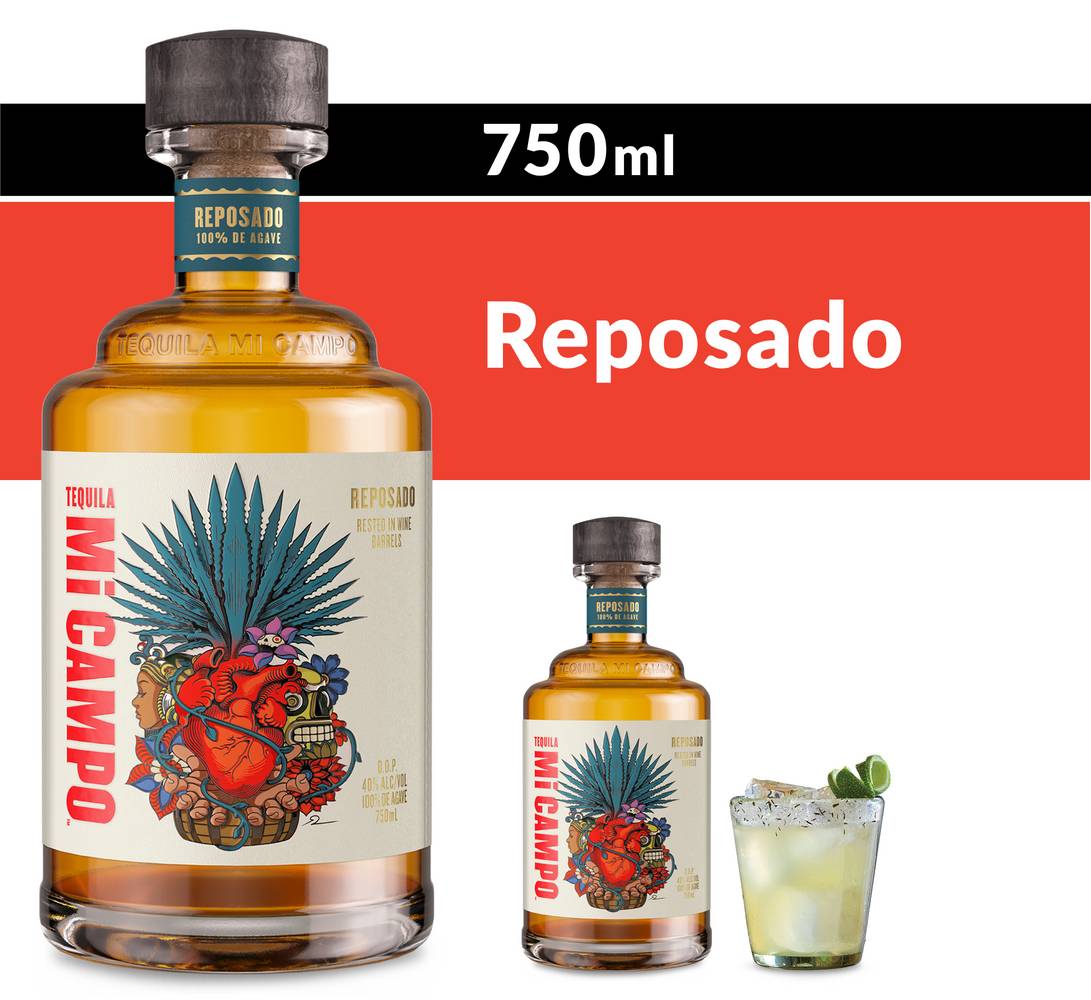 Mi Campo 100% De Agave Rested in Wine Barrels Tequila (750 ml)